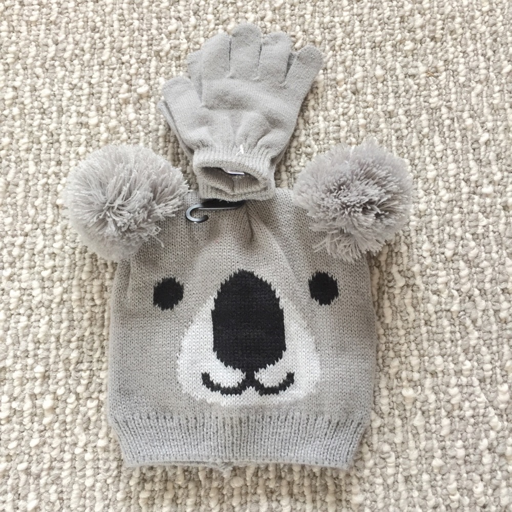 Koala Bear Hat Glove Set